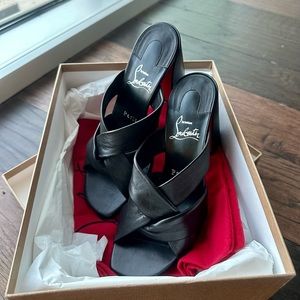 Christian Louboutin Disco Napa red sole mule sandals